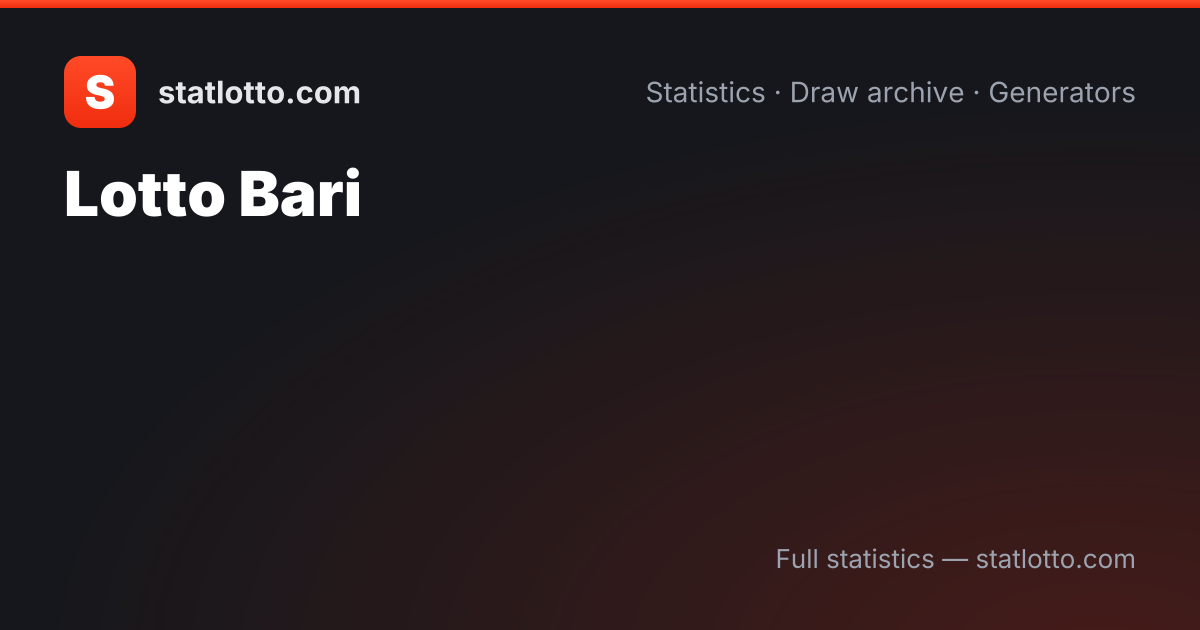 Lotto Bari Most Common Pairs — Hot and Cold Pair Statistics — Italy