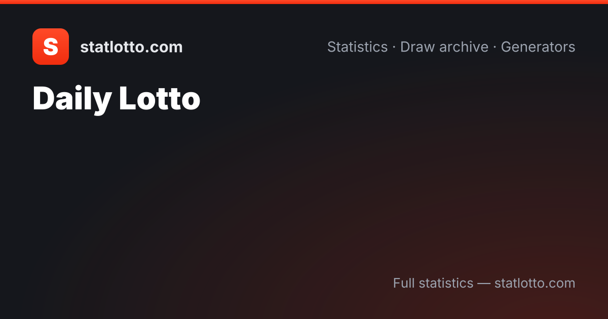Daily Lotto Markov Chain Prediction — Number Transition Probabilities ...