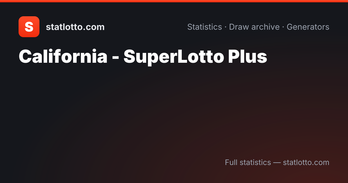 California - SuperLotto Plus Multiple Entry (System Bet) — Combinations ...